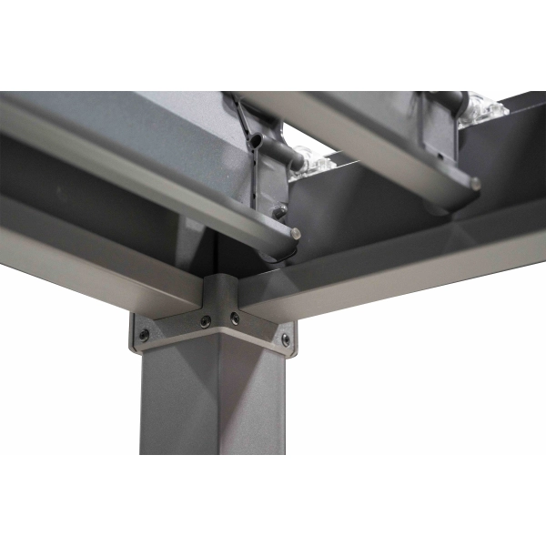 Pergola ogrodowa tarasowa MIRADOR Solid 80 - 3 x 4 m Antracyt